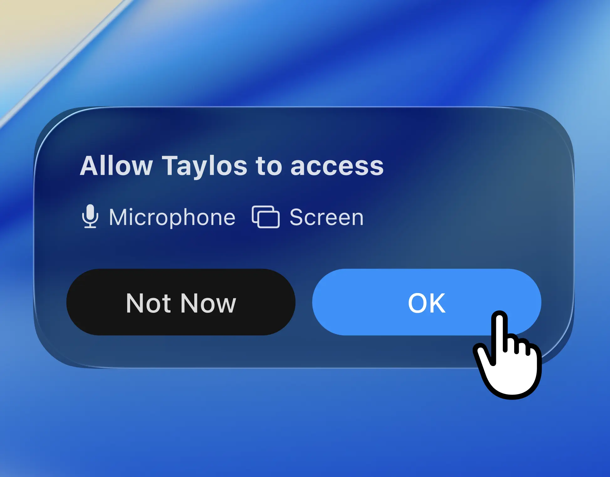 Taylos permissions window